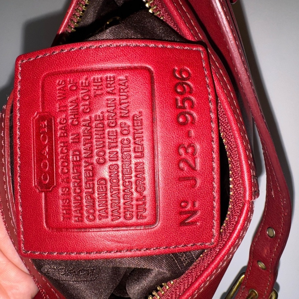 Coach Legacy Leather Hobo 9596 | Red Full Grain Leather | Vintage Y2K | - Picture 11 of 11